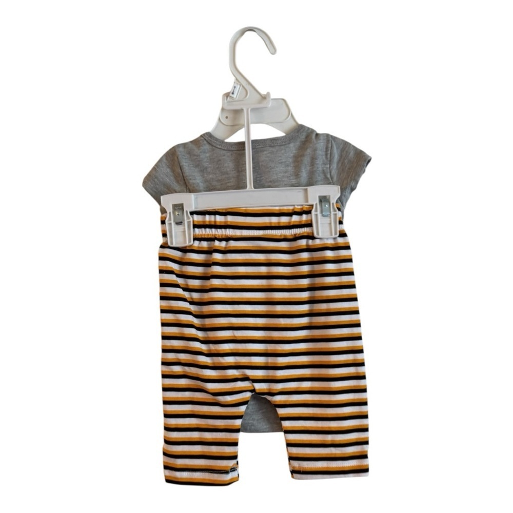 10 Threads Baby Halloween Outfit 0-3M Bodysuit & Pants Set Pumpkin Face NWT - Picture 3 of 4